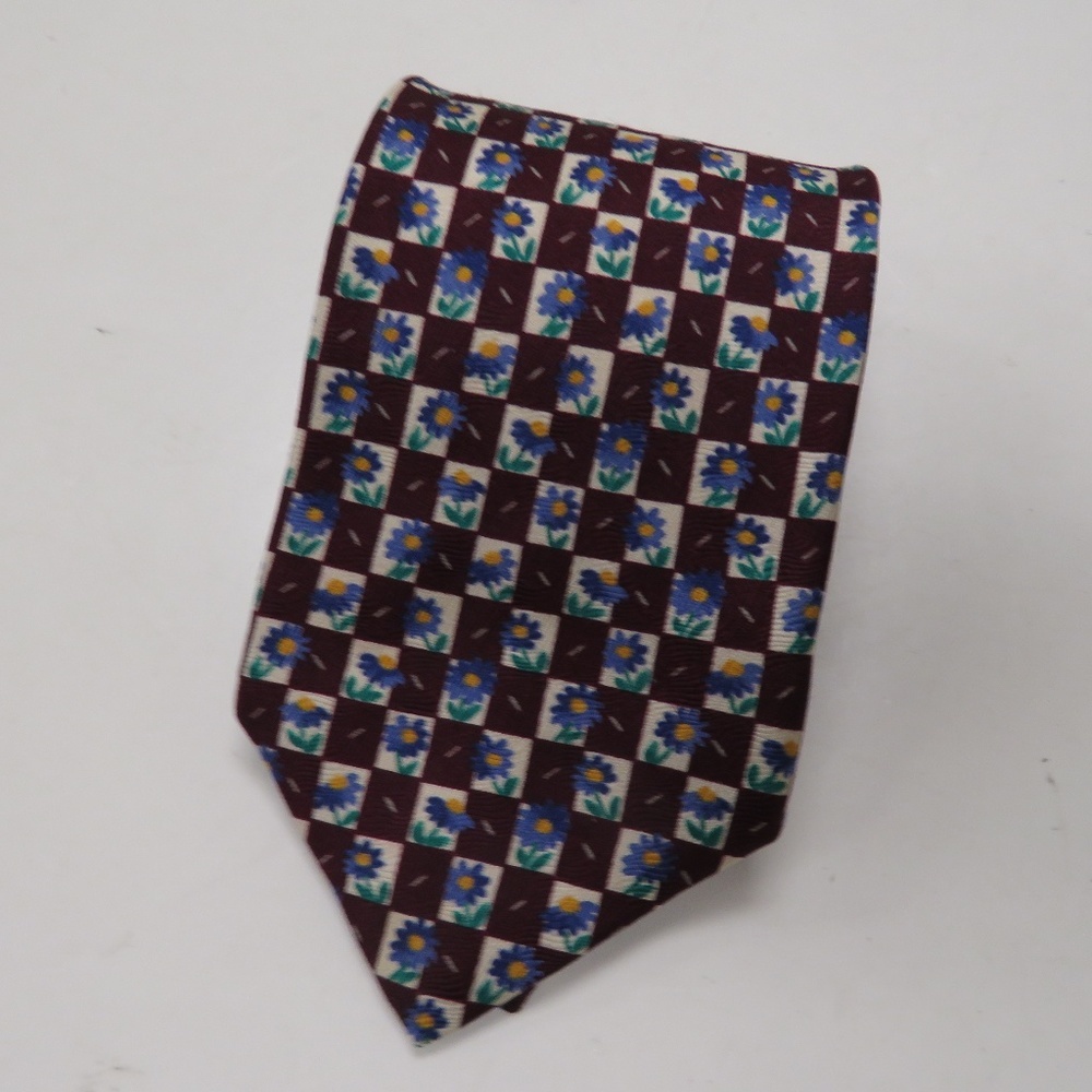 Robert Talbott‎ 100% Silk Neck Tie Red Flowers